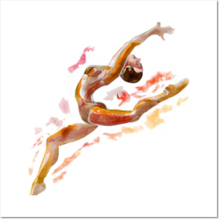 Leaping Gymnast Posters and Art